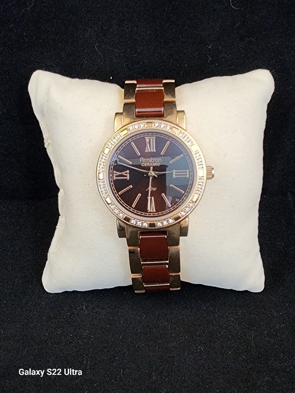 Armitron Ceramic Now Wrist Watch 75/3878RG Japan Movement Water Resistant